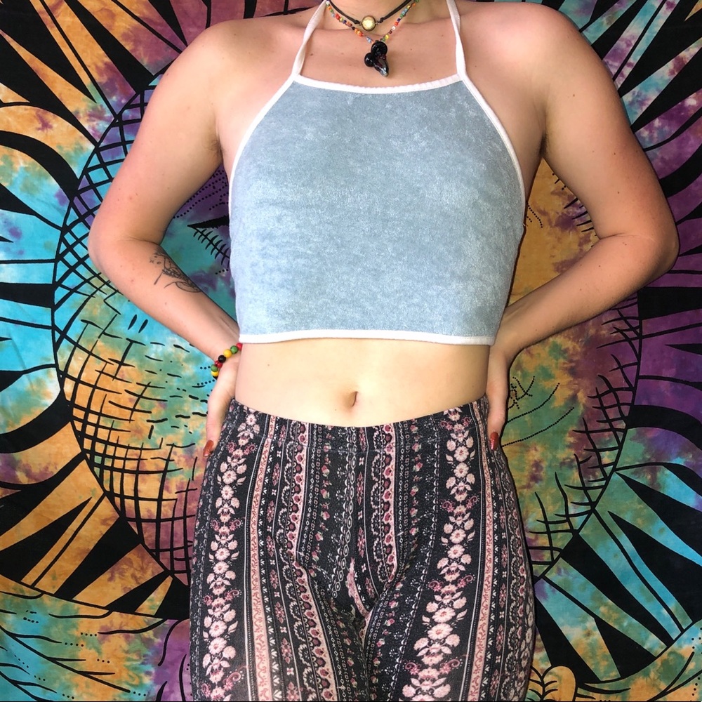 Light blue halter top